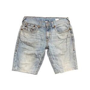True Religon Mens Jean Shorts Straight 34